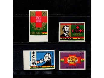 Ghana Mi 389-92B Röda kors-förbunden 50 år **