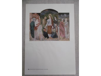 Tavla/plansch, Gudmundur Thorsteinsson 'Kristus botar sjuka' 30x21 cm