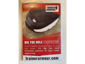 Trainer Armour - Big Toe Hole Preventer - White - Laga dina sneakers