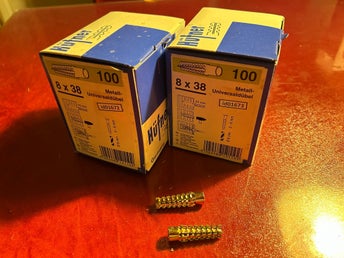 Metallankare (id01672-73) Hufner 8x38 mm 2 paket EAN 4022489121102 totalt 200 st
