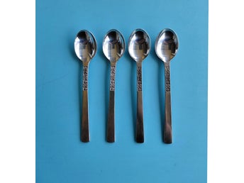 Rosen 4 kaffeskedar 12,5 cm Åhlens rostfritt bestick