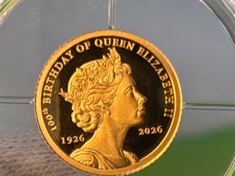 Queen Elizabeth II – 100-årsminne 1926–2026 – 0,5 gram guld 999,9 - 24 KARAT