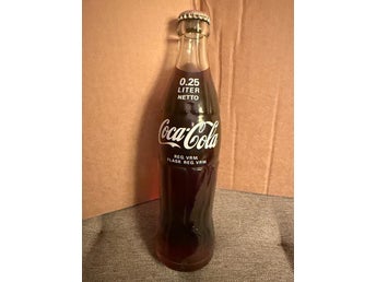 Coca-Cola flaska 0,25 liter tidigt 80-tal oöppnad