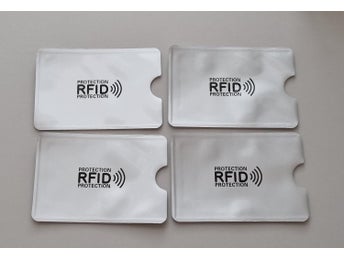 4 st korthållare, RFID Skydd (Silverfärgad)