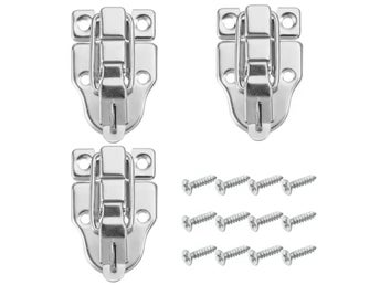 Silverfärgade Kistlås i Metall (3 Pack)