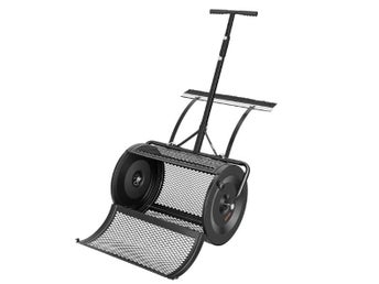 Kompostspridare 61 cm med Justerbar Höjd för Frö och Toppdress