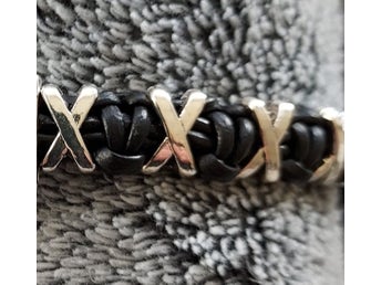 Slider med ovalt hål ”kryss”, antiksilver, 10x7x5,5mm, 100 st