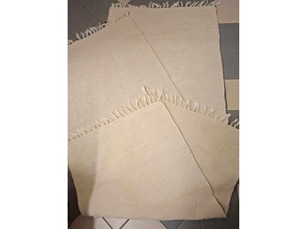 Trasmattor 2 st offwhite en stor och en liten matta