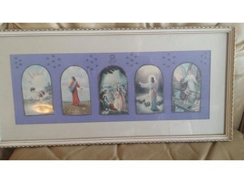 Tavla ängel skyddsänglar Shabby Chic Mått 31 x 25 cm