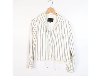 Massimo Dutti Blus Jacka Vit Dam Stl.XS