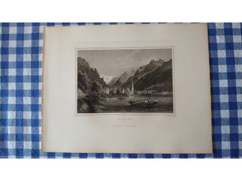 Plansch ”Fluelen (Urt)” ca 1880.