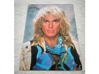 David Lee Roth 1987 affisch mini poster tidningen Okej 1980-tal