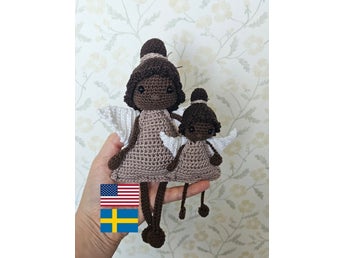 Virkmönster ängel Älva pdf amigurumi crochet Angel fairy docka trasdocka