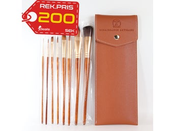 8 st Vattenfärgsborstar – Maestro Series Penslar, Läderfodral