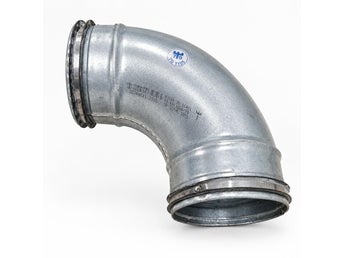 Lindab BU 100 90° ventilationsböj Ø100 mm galvad 257004