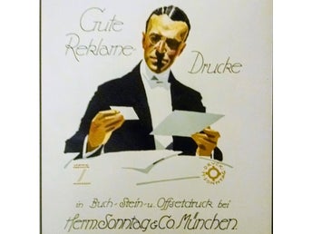 ANTIK - ORIGINAL AFFISCH - FRÅN 1926 - LUDWIG HOHLWEIN - ART DECO - SUPER RARE!