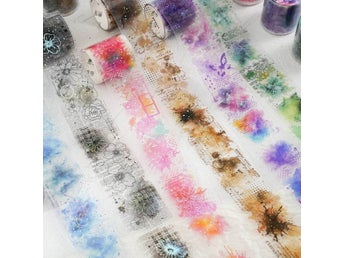 6 rullar PET-tejp DIY Journal Dekorativ tejp