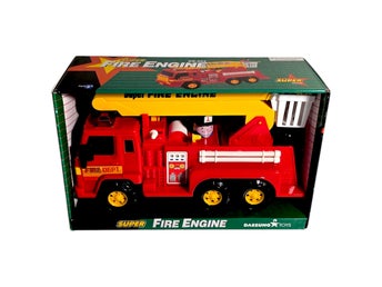 Daesung Toys Super Fire Engine - Leksaksbrandbil med Friktionsmotor 32 cm