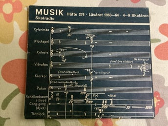Musik Skolradio häfte 274. Läsåret 1963-64. 4-9 skolåret