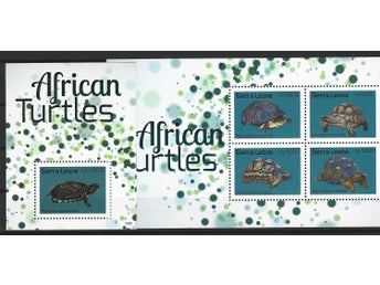 Sierra Leone 2013 Sköldpaddor djur 5v i 2 block