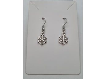 Örhängen Snöflingor, antiksilverfärgade