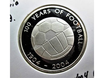 Liberia, 10 dollar, 2004 100 år av fotboll