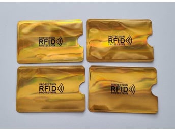 4 st korthållare, RFID Skydd (guldfärgade)