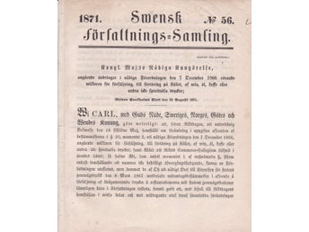SFS 1871-56 Fridlysning af Fröwi-Ludwika jernwäg