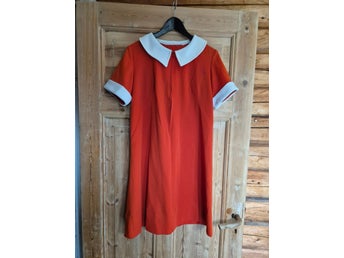 RETRO Orange klänning stl 38/40