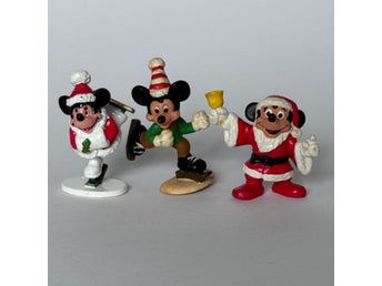 Musse & Mimmi Pigg Jul | Disney PVC Figur | Julfigurer Christmas | Mickey Mouse