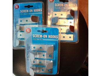 Släpvagn, trailer Skruvkrokar, 4-pack, 72 mm