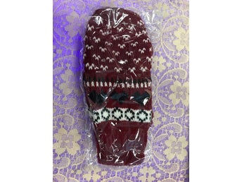 Stickad Vinter Vantar med Fleece