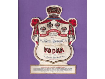 Smirnoff Vodka Spanien etikett