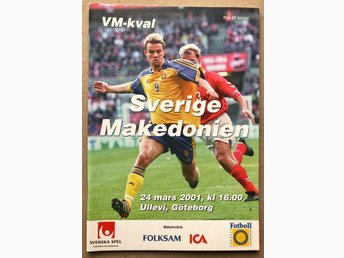 Sverige Makedonien 2001 Matchprogram Vm Kval 429826203 áˆ Kop Pa Tradera