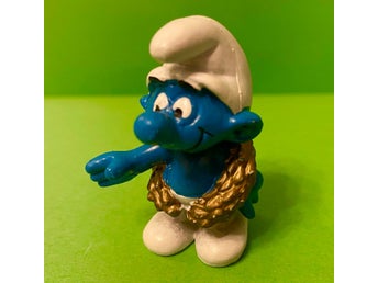 Ny Vinnarsmurf med Krans om Halsen Schleich PEYO 1979 W Germany Smurfar