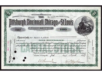 1917 PA, WV, OH, IN, IL: Pittsburgh, Cincinnati, Chicago and St. Louis Railroad