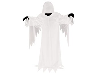 Spöke Ängel Vålnad Vit Kåpa Maskeraddräkt Maskerad Halloween 122/128 Ny