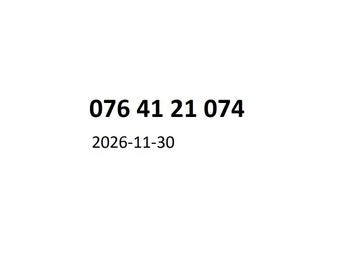 076 41 21 074 Diamant mobilnummer kontantkort guldnummer guld nummer mobil