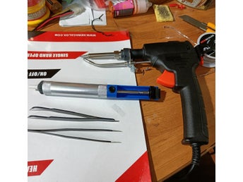 Svart typ, 60W 430°C 0,8-1,2 mm lödpistol, automatisk tennmatning,utbytbar spets