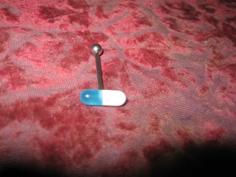 TUNG PIERCING PILLER VIT/BLÅ 20 MM X 1.6 MM STAV