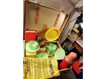 Vintage Campingset i väska