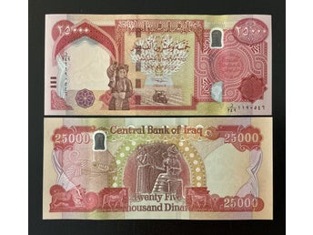 Iraq Irak 25000 dinars sedel 2023 ovikt/UNC P-102