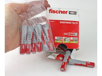 NYA! 6 st Plastplugg 14x70 mm Fischer DUOPOWER plugg för skruv inkl. moms