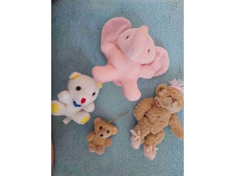 Gosedjur 4 Stycken Rosa Elefant med Längd ca 15 cm