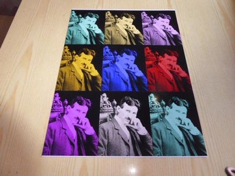 Nikola Tesla Pop Art Print storlek 20 cm x 27 cm