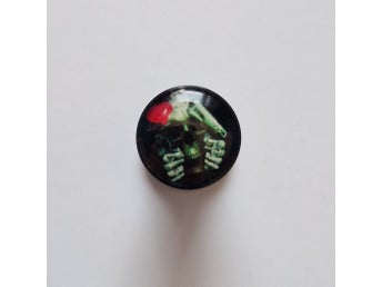 Döskalle piercing plugg 6 mm (ny)