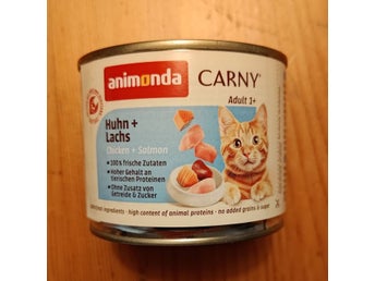 Spanmålsfritt kattmat våtfoder pastej Animonda Lax och Kyckling 30x200g