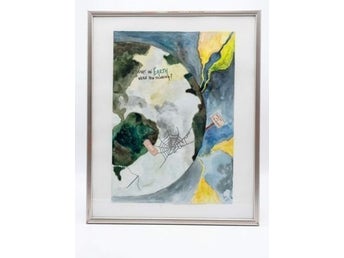 Original 2019 Signed Watercolor Painting - Environmental Surrealist