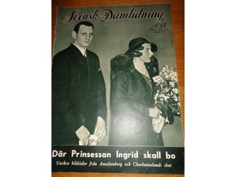 Svensk Damtidning nr13 1935 kungligt Danmark Ingrid och Frederik