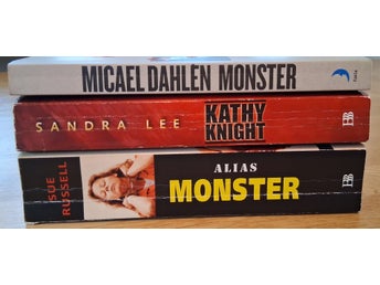 Bokpaket Kathy Knight-Sandra Lee/AliasMonster-Sue Russell/Monster Michael Dahlén